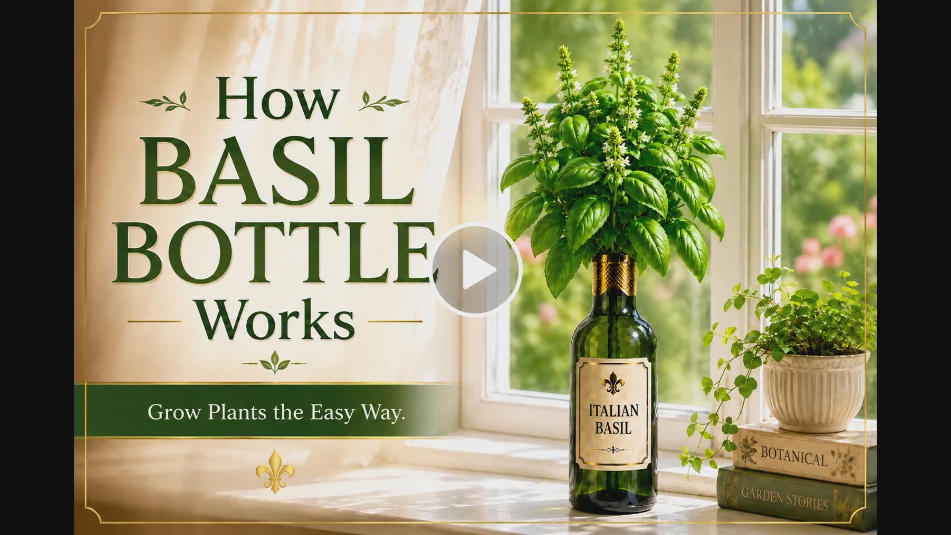 Load video: Basil Bottle Setup Tutorial